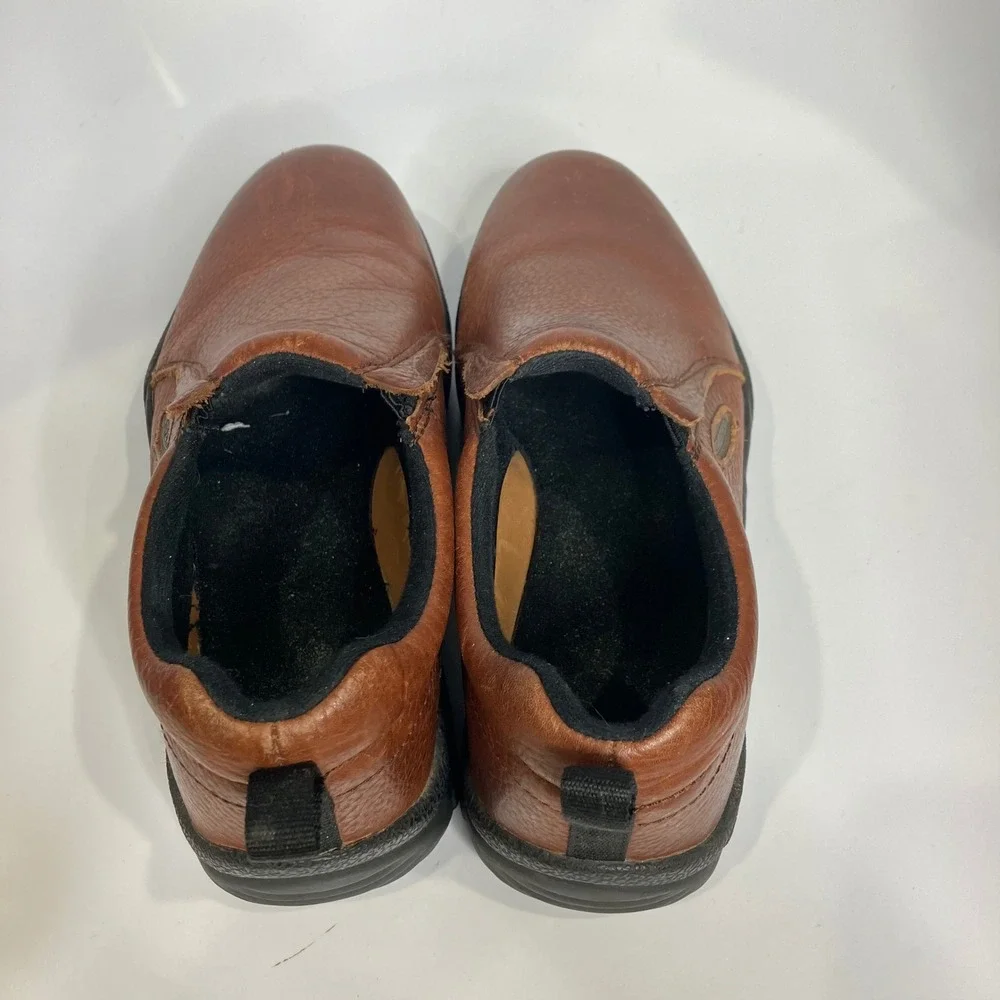 Roper‎ performance slip on shoes loafers cognac leather mens size 9.5 casual